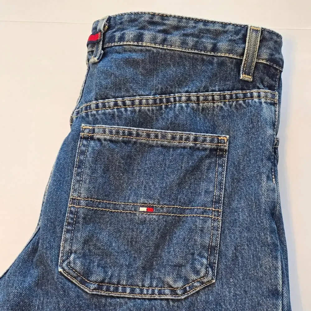 Vintage Tommy Hilfiger Jeans Womens Size 6 Blue Newest Slim Painter Retro Y2K